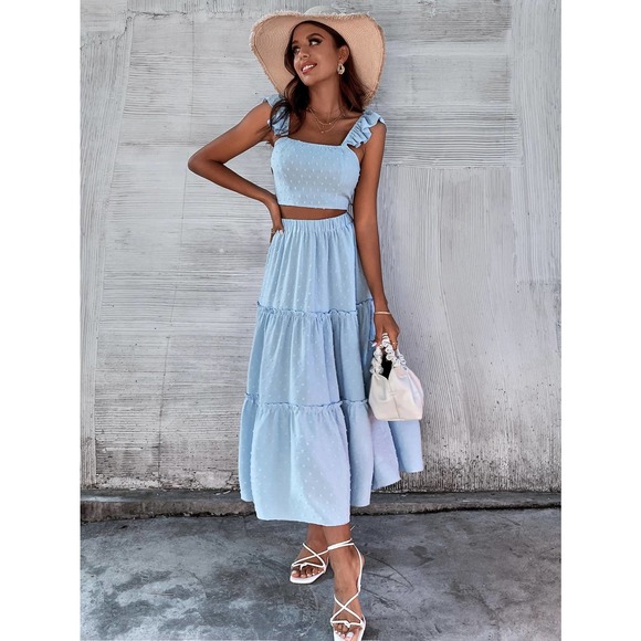 bohogypsydreamer.com | Skirts | M 2 Piece Set Crop Top Maxi Skirt